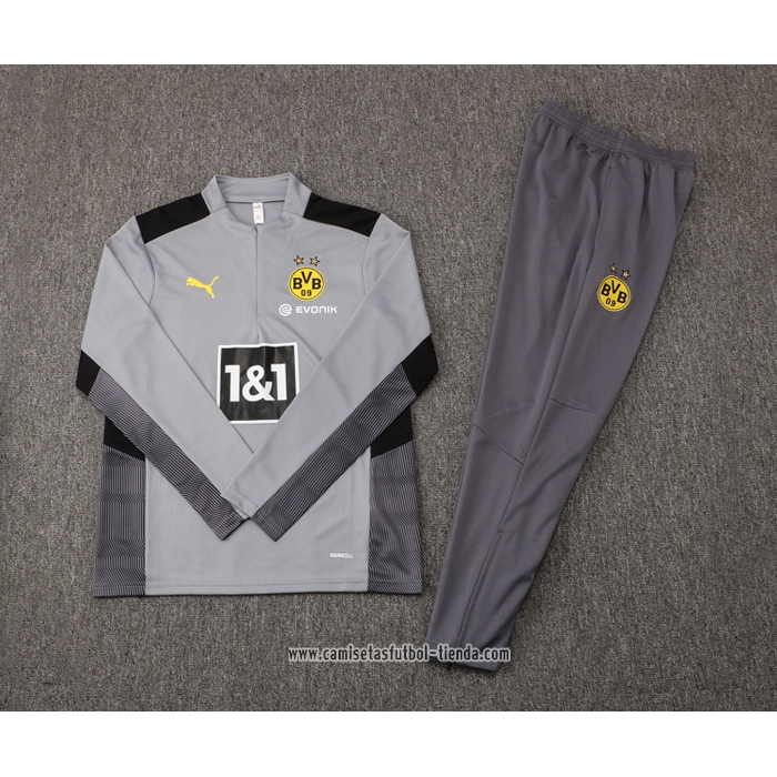 Chandal de Sudadera del Borussia Dortmund 2021 2022 Gris